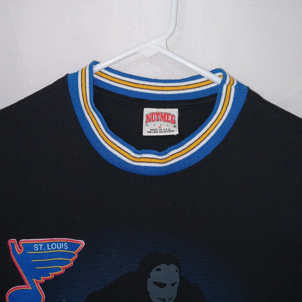 Vintage St. Louis Blues Hockey Goalie  T-Shirt Men’s Size “XL” 90s Fits Like M/L - Picture 3 of 11